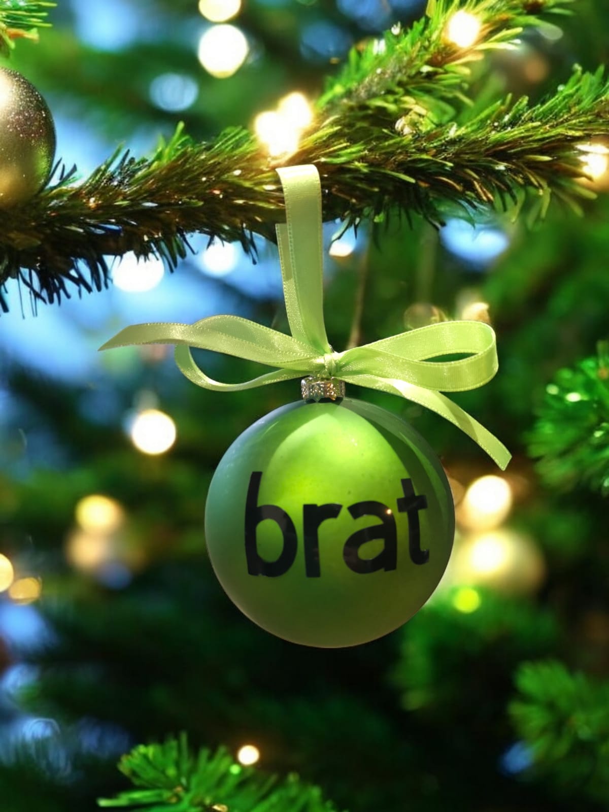 BRAT Christmas bauble, brat winter Charlie XCX, Christmas decoration gift