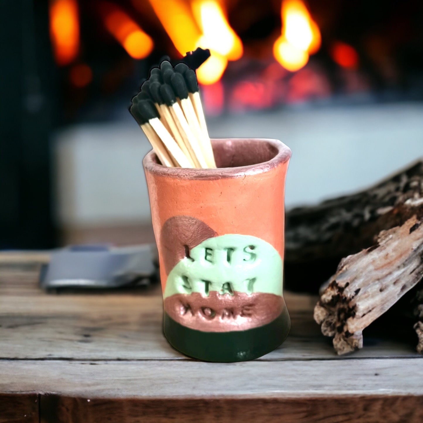 Matchstick Holder - Let's Stay Home