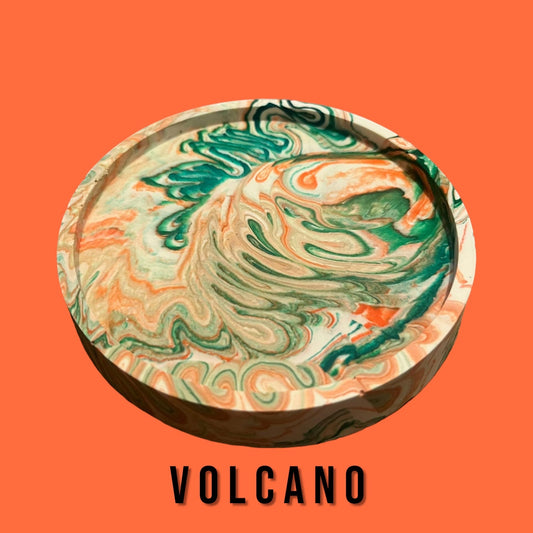 Trinket & Jewellery Round Tray - Volcano