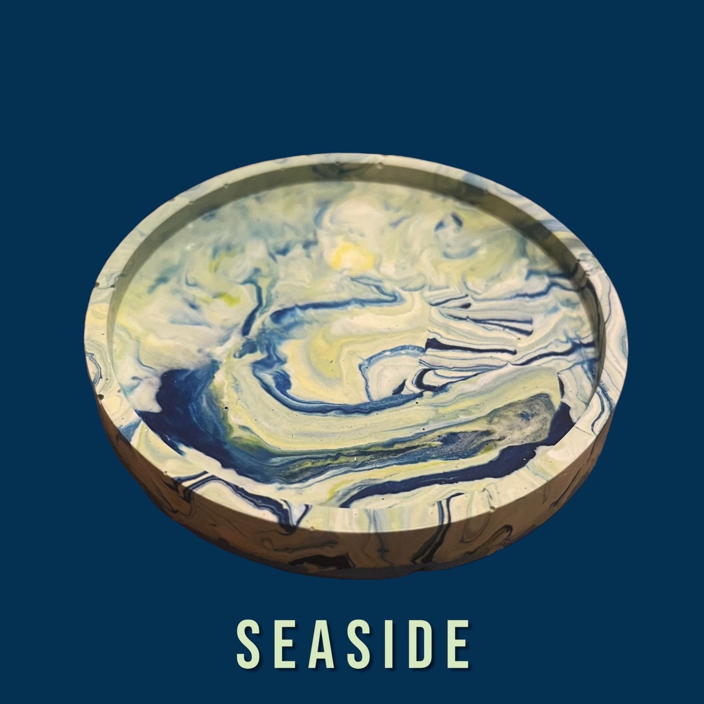 Trinket & Jewellery Round Tray - Seaside