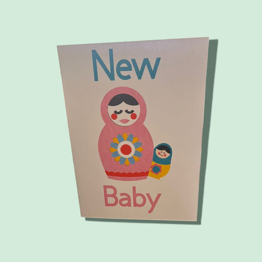 New Baby Card - Dolls