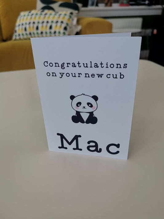 New Baby Card - Panda